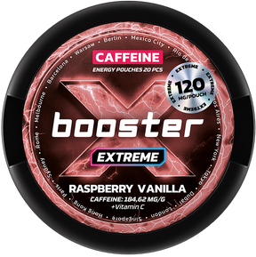 X-Booster Extreme Raspberry & Vanilla 120 mg-Caffeine Pouch-Snusfree